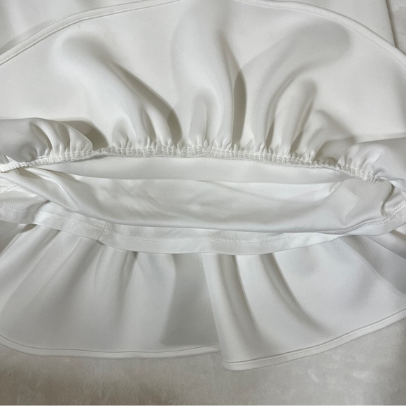 Betsey Johnson Women's Bow Tie Mini Dress Flounce Hem Ivory Size 2 - Picture 2 of 9